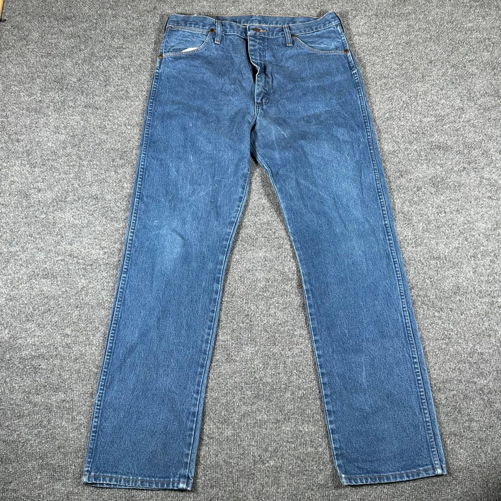 Wrangler Jeans Mens Size 36x32 Blue Cowboy Cut 13MWZ Cotton Made in USA